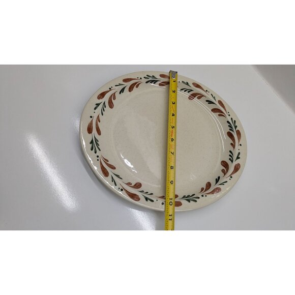 Syracuse China Oval Serving Plate 12" Speckled Beige Floral Pattern - Picture 5 of 9